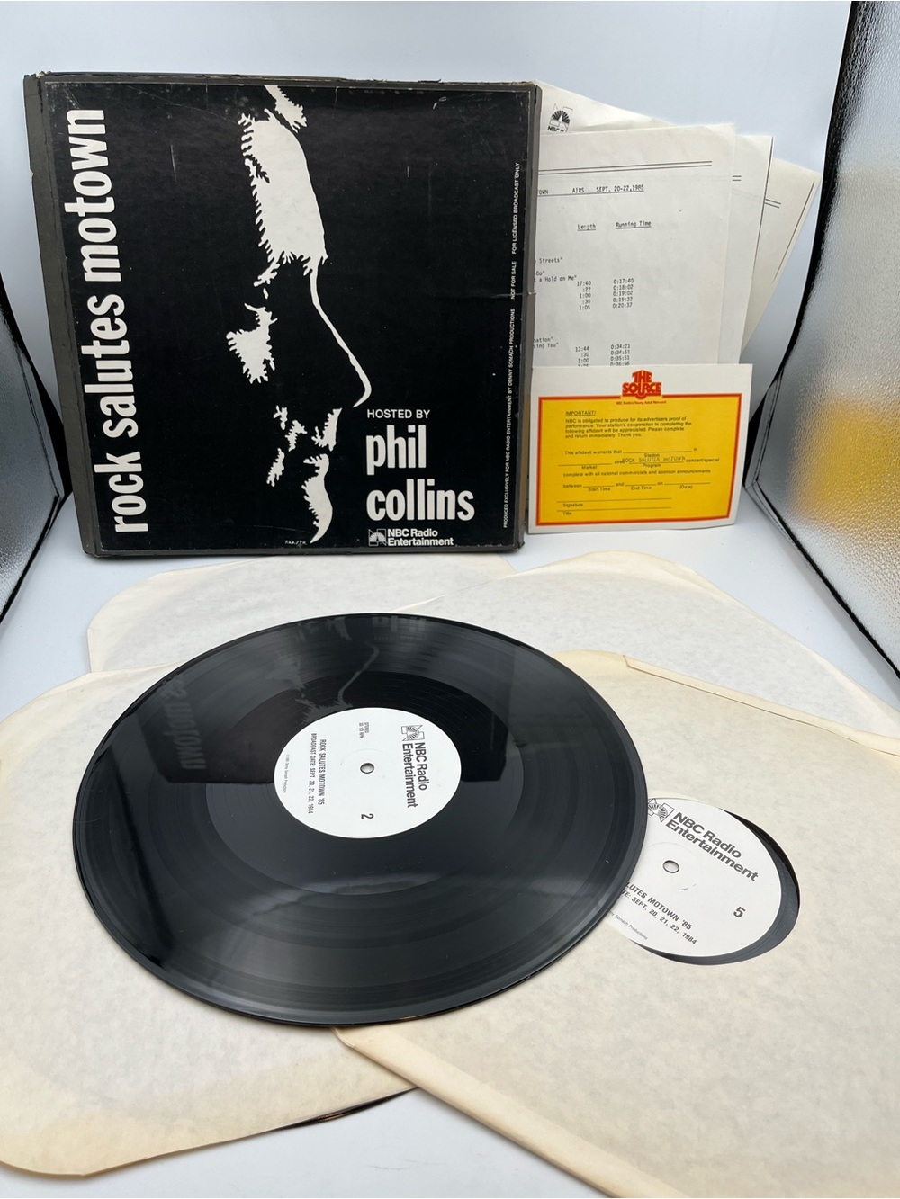 PHIL COLLINS Rock Salutes Motown 5 LP 1985 NBC Radio Show Record Box Set VG+ NM!